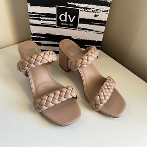 DOLCE VITA TESSA BRAIDED HEELED SANDALS